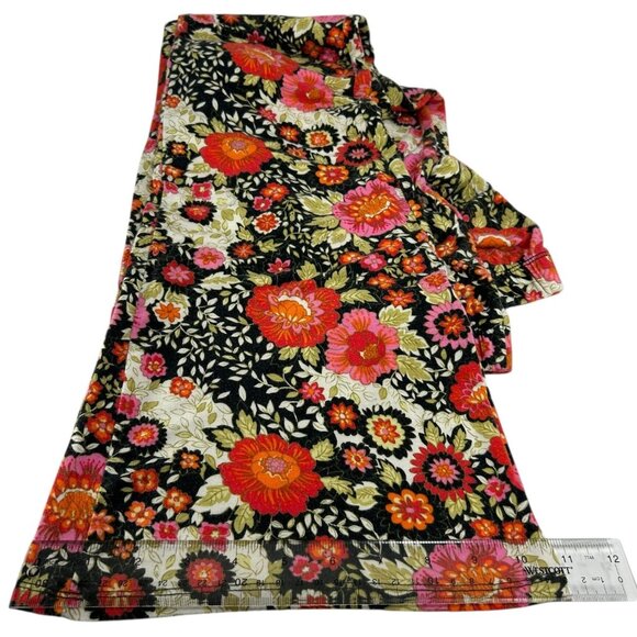 BILLABONG Sun Down Flare Pants Sz M Multicolor Floral High Rise Stretchy Viscose - Picture 7 of 10